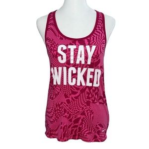The Nike Tee Women’s Tank Top Size XS Pink Athletic Stay Wicked Abstract Pattern